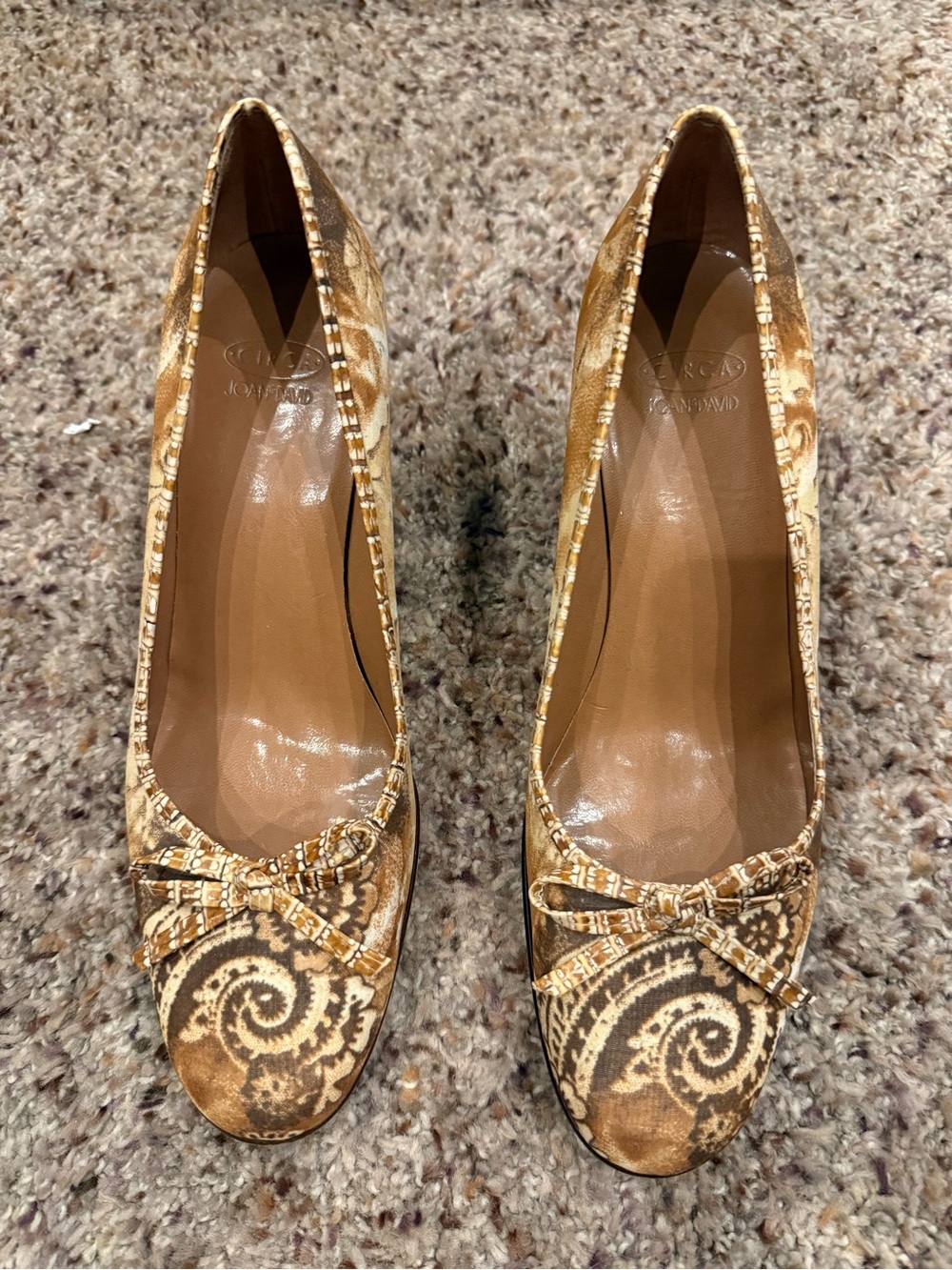 Women’s Brown Paisley Bow Heels